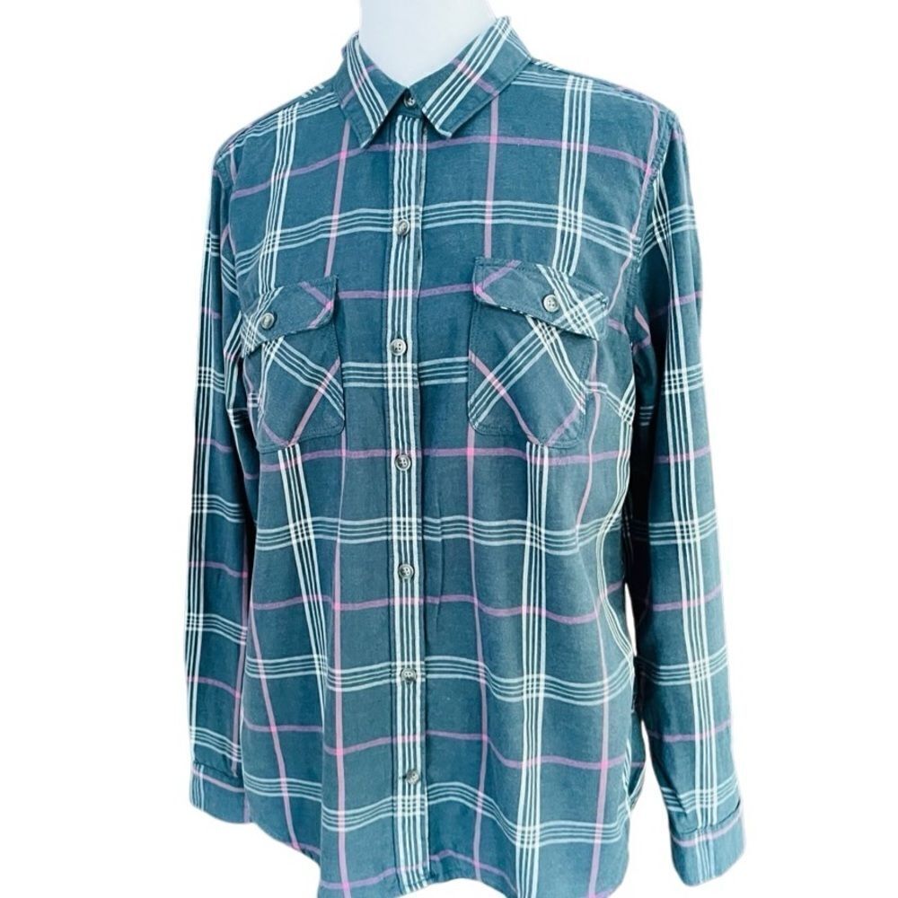 Eddie Bauer Classic Fit WR Stine's Classic 2.0 plaid Flannel size M